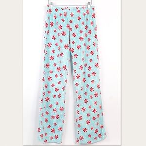 New Flirtitude Fleece Pattern Pajama Pants PJ Sleep Women Peppermint Size Large